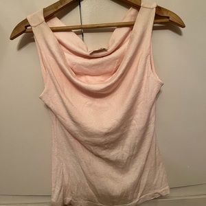Michael Stars peach/pink cowl neck tank top